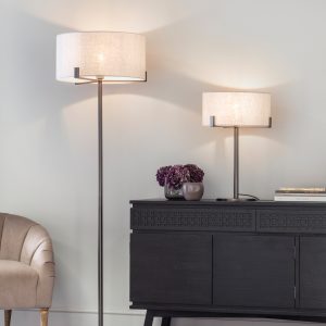 Gallery Direct Hayfield Floor Lamp BronzeNatural | Shackletons