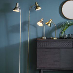 Gallery Direct Amalfi Floor Lamp Antique Brass | Shackletons