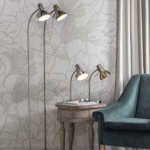 Gallery Direct Amalfi Floor Lamp Antique Brass | Shackletons