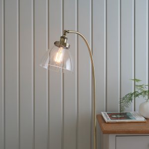 Gallery Direct Hansen Floor Lamp Antique Brass | Shackletons