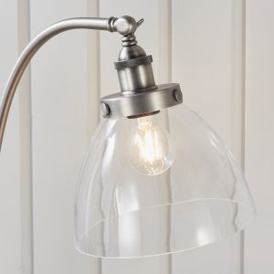 Gallery Direct Hansen 1 Floor Light Brushed Silver | Shackletons