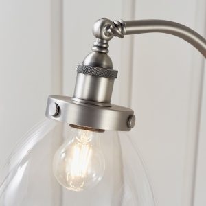 Gallery Direct Hansen 1 Floor Light Brushed Silver | Shackletons