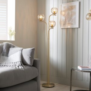 Gallery Direct Dimple 3 Floor Light | Shackletons