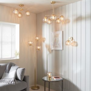 Gallery Direct Dimple 3 Floor Light | Shackletons