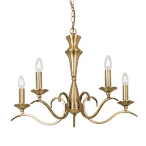 Gallery Direct Kora 5 Pendant Light Antique Brass | Shackletons