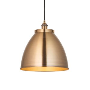 Gallery Direct Franklin Pendant Light Antique Brass 400x1565mm | Shackletons