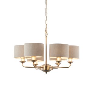 Gallery Direct Highclere 6 Pendant Light Chrome 500 1855mm | Shackletons