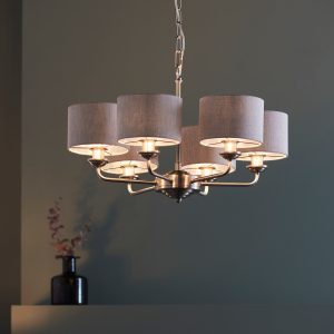 Gallery Direct Highclere 6 Pendant Light Chrome 500 1855mm | Shackletons