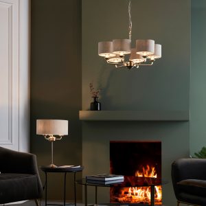 Gallery Direct Highclere 6 Pendant Light Chrome 500 1855mm | Shackletons