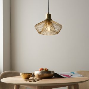 Gallery Direct Kimberley Pendant Light Metalic Gold | Shackletons