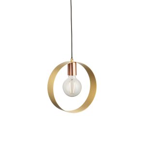 Gallery Direct Hoop 1 Pendant Light Brushed BrassNickelCopper | Shackletons