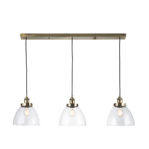 Gallery Direct Hansen 3 Pendant Light Antique Brass | Shackletons