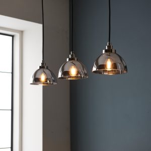 Gallery Direct Caspa 3 Pendant Light Nickel | Shackletons