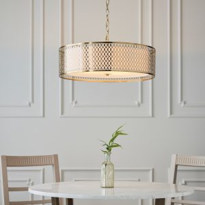 Gallery Direct Cordero Pendant Light GoldWhite | Shackletons