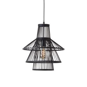 Gallery Direct Minato 1 Pendant Light Dark Bamboo | Shackletons