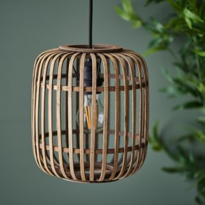 Gallery Direct Mathias 1 Pendant Light Natural Bamboo | Shackletons