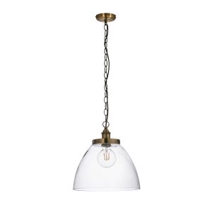 Gallery Direct Hansen Grand 1 Pendant Light Antique Brass | Shackletons