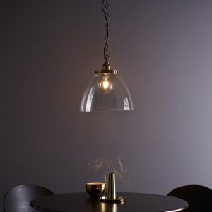 Gallery Direct Hansen Grand 1 Pendant Light Antique Brass | Shackletons