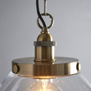 Gallery Direct Hansen Grand 1 Pendant Light Antique Brass | Shackletons