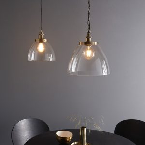 Gallery Direct Hansen Grand 1 Pendant Light Antique Brass | Shackletons