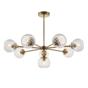 Gallery Direct Allegra 8 Pendant Light Antique Brass | Shackletons