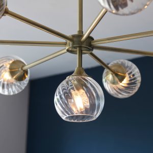 Gallery Direct Allegra 8 Pendant Light Antique Brass | Shackletons