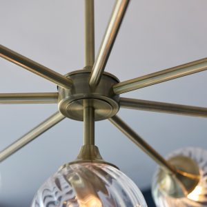 Gallery Direct Allegra 8 Pendant Light Antique Brass | Shackletons