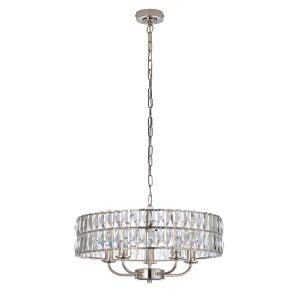 Gallery Direct Clifton 5 Pendant Light Bright Nickel | Shackletons