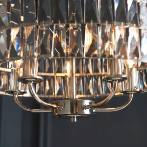 Gallery Direct Clifton 5 Pendant Light Bright Nickel | Shackletons