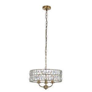 Gallery Direct Clifton 3 Pendant Light Antique Brass | Shackletons