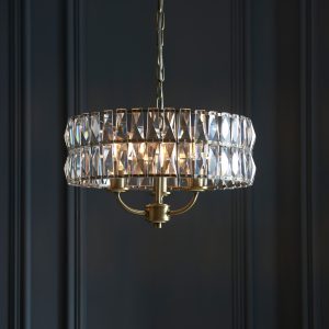 Gallery Direct Clifton 3 Pendant Light Antique Brass | Shackletons