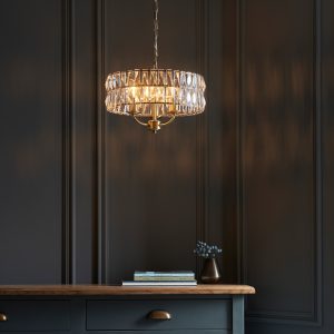 Gallery Direct Clifton 3 Pendant Light Antique Brass | Shackletons