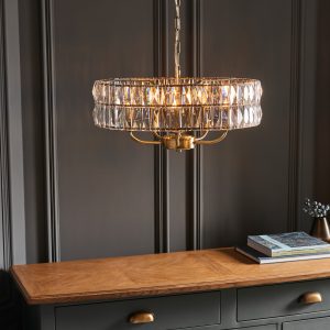 Gallery Direct Clifton 5 Pendant Light Antique Brass | Shackletons