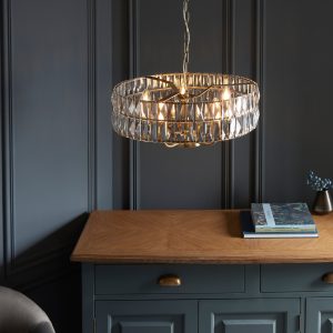 Gallery Direct Clifton 5 Pendant Light Antique Brass | Shackletons