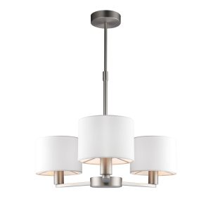 Gallery Direct Daley 3 Pendant Matt Nickel 385 655mm | Shackletons