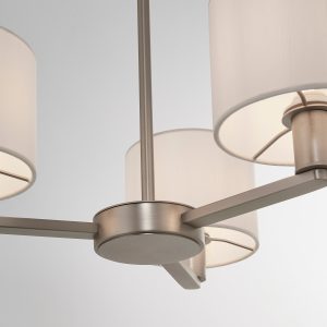 Gallery Direct Daley 3 Pendant Matt Nickel 385 655mm | Shackletons