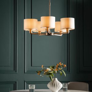 Gallery Direct Daley 5 Pendant Matt Nickel | Shackletons