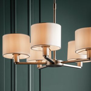 Gallery Direct Daley 5 Pendant Matt Nickel | Shackletons