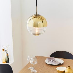 Gallery Direct Paloma Pendant Light Gold Tinted | Shackletons