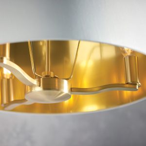 Gallery Direct Harvey 1 Pendant Light Brushed Gold | Shackletons