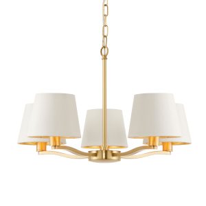 Gallery Direct Harvey 5 Pendant Light Brushed Gold | Shackletons