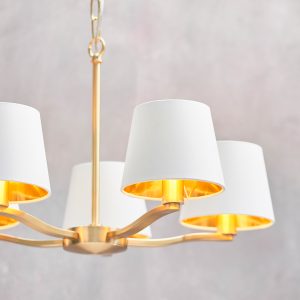 Gallery Direct Harvey 5 Pendant Light Brushed Gold | Shackletons