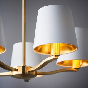 Gallery Direct Harvey 5 Pendant Light Brushed Gold | Shackletons