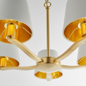 Gallery Direct Harvey 5 Pendant Light Brushed Gold | Shackletons