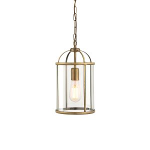 Gallery Direct Lambeth Pendant Light Antique Brass | Shackletons