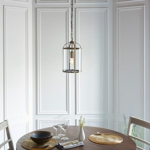 Gallery Direct Lambeth Pendant Light Antique Brass | Shackletons