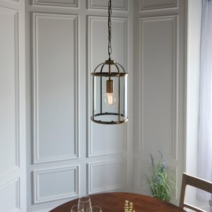 Gallery Direct Lambeth Pendant Light Antique Brass | Shackletons