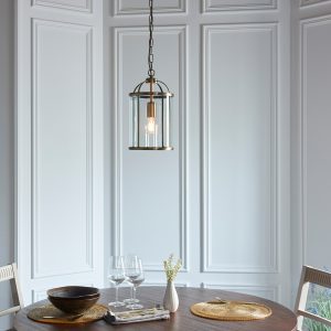 Gallery Direct Lambeth Pendant Light Antique Brass | Shackletons