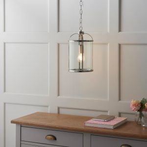 Gallery Direct Lambeth Pendant Light Satin Nickel | Shackletons