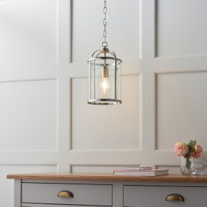 Gallery Direct Lambeth Pendant Light Satin Nickel | Shackletons